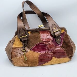 Fossil Multicolor Patchwork Leather Bag